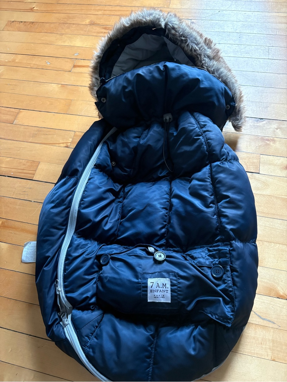 7 Am Enfant Sz M 6 To 18 Months Navy Quilted Warm Stroller Baby Cover